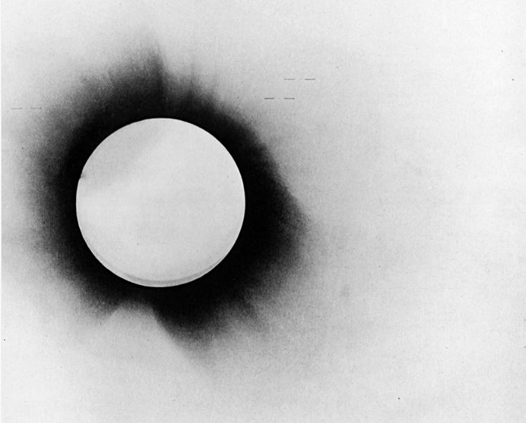 1919 eclipse photograph from Memoirs of the Royal Astronomical Society 1923 cropped